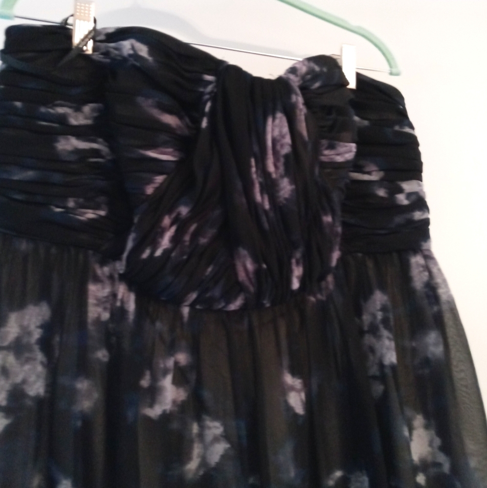 Donna Morgan Ruched Strapless Dress